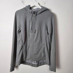 Lululemon Women's Size 8 Take Ten Battleship Grey Full-Zip Hoodie FLAW